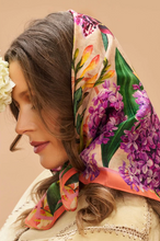 Load image into Gallery viewer, Powder - Silk Square Scarf - Exotic Evening Cream
