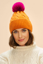 Load image into Gallery viewer, Powder - Svana Bobble Hat - Tangerine