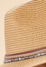 Load image into Gallery viewer, Powder - Thalia Hat With Embossed Beads - Caramel