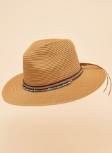 Load image into Gallery viewer, Powder - Thalia Hat With Embossed Beads - Caramel