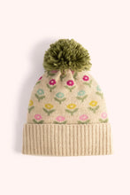 Load image into Gallery viewer, Powder - Willow Ditsy Flower Pompom Hat in Cream