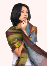 Load image into Gallery viewer, Powder - Wool Wrap Scarf in Iris