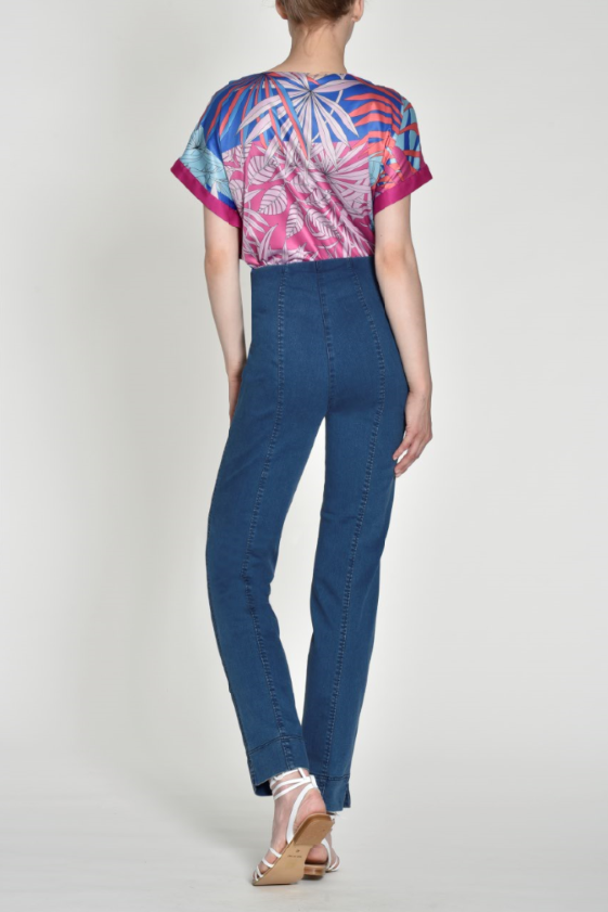 Robell Marie Slim Fit Short Length Jeans Denim Blue 51639-5448-64S 29