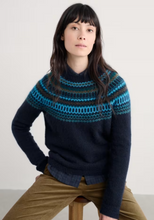 Load image into Gallery viewer, Sea Salt - Annik Jumper in Modernist Cyan Multi