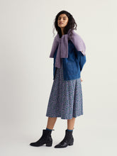 Load image into Gallery viewer, Sea Salt - April Dress in Flax Flower Bright Orchid