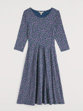 Load image into Gallery viewer, Sea Salt - April Dress in Flax Flower Bright Orchid