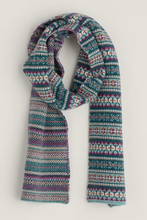 Load image into Gallery viewer, Sea Salt - Bright Line Scarf - Wheal Towan Seashore Mix