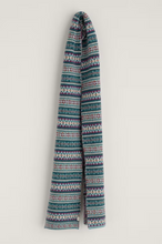 Load image into Gallery viewer, Sea Salt - Bright Line Scarf - Wheal Towan Seashore Mix