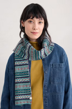 Load image into Gallery viewer, Sea Salt - Bright Line Scarf - Wheal Towan Seashore Mix