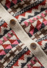 Load image into Gallery viewer, Sea Salt - Dawson Pick Vest Fairisle in Zig Zag Geo Aran Red Sail