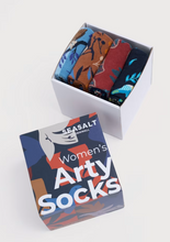 Load image into Gallery viewer, Sea Salt - Gift Box of 4 Arty Socks in Resting Bird Mix