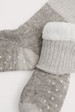 Load image into Gallery viewer, Sea Salt - House Socks in Aran Twist
