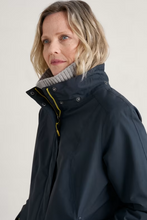 Load image into Gallery viewer, Sea Salt - Janelle Waterproof Coat - Squid Ink