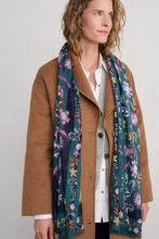 Load image into Gallery viewer, Sea Salt - May Garland Scarf - Bloom Border Dusky Jade