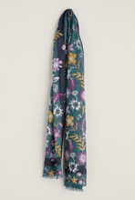 Load image into Gallery viewer, Sea Salt - May Garland Scarf - Bloom Border Dusky Jade