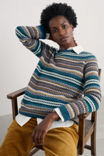 Load image into Gallery viewer, Sea Salt - Percella Cove Jumper in Weaving Needle Dark Eden Mix