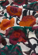 Load image into Gallery viewer, Sea Salt - Pretty Circle Scarf in Figurative Floral Aran