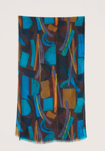 Load image into Gallery viewer, Sea Salt - Pretty Printed Scarf in Zennor Stack Dark Rye