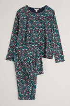 Load image into Gallery viewer, Sea Salt - Setting Sun Pyjamas - Sunlit Leaves Dark Jade