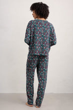 Load image into Gallery viewer, Sea Salt - Setting Sun Pyjamas - Sunlit Leaves Dark Jade