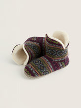 Load image into Gallery viewer, Sea Salt - Snooze Slipper Booties in Larkspur Dark Hellebore