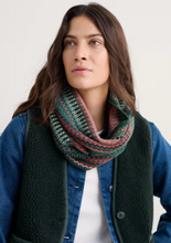 Load image into Gallery viewer, Sea Salt - Touchstone Snood in Weaving Needle Dark Forage