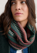 Load image into Gallery viewer, Sea Salt - Touchstone Snood in Weaving Needle Dark Forage