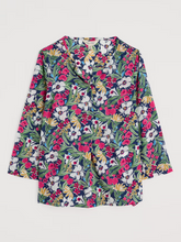 Load image into Gallery viewer, Sea Salt - Watercolour Sketch Top in Garden Flowers Night