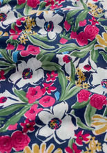 Load image into Gallery viewer, Sea Salt - Watercolour Sketch Top in Garden Flowers Night