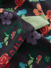 Load image into Gallery viewer, Sea Salt - Organic Cotton Arty Socks in Nasturtium Press Slate