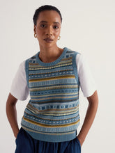 Load image into Gallery viewer, Sea Salt - Cove Cottage Vest in Carved Relief Cadet Multi