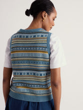Load image into Gallery viewer, Sea Salt - Cove Cottage Vest in Carved Relief Cadet Multi