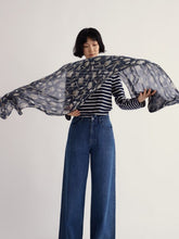 Load image into Gallery viewer, Sea Salt - Pentillie Scarf in Lino Seedpods Maritime