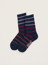 Load image into Gallery viewer, Sea Salt - Sailor Socks in Breton Shades Echium