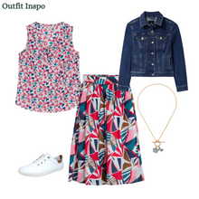 Load image into Gallery viewer, Sea Salt - Mevagissey Skirt in Spinnaker Sails Chalk