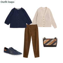 Load image into Gallery viewer, White Stuff - Ruby Cotton Organic Top in Navy Multi