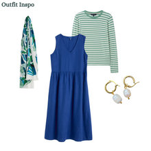 Load image into Gallery viewer, Sea Salt - Lowland Heather Dress in Bright Marine