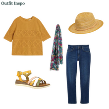 Load image into Gallery viewer, White Stuff - Stitchy Knitted Tee in Mid Yellow