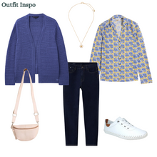 Load image into Gallery viewer, Crew Clothing - Stitch Detail Tali Cardigan in Dutch Blue