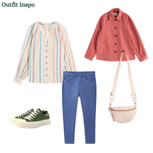 Load image into Gallery viewer, White Stuff - Gilly Stripe Jaquard Top in Natural Multi