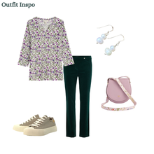 Load image into Gallery viewer, Sea Salt - Kellow Top in Blotted Anemone Chalk