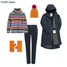 Load image into Gallery viewer, Sea Salt - Janelle Waterproof Coat - Squid Ink