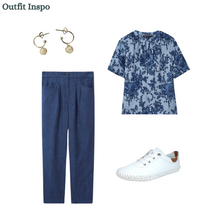Load image into Gallery viewer, White Stuff - Rowena Linen Trousers in Dark Navy
