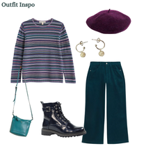 Load image into Gallery viewer, Sea Salt - Makers Jumper in Ripple Marks Grape Thistle Mix