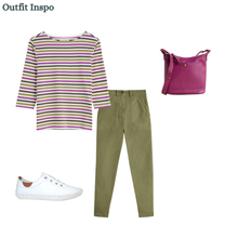 Load image into Gallery viewer, Sea Salt - Sailor Top in Tri Mini Cornish Fennel