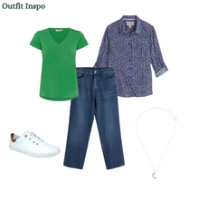 Load image into Gallery viewer, Sea Salt - Larissa Shirt in Flax Flower Bright Orchid