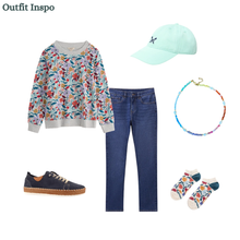 Load image into Gallery viewer, Sea Salt - Bright Wave Sweatshirt in Winding Meadow Mix