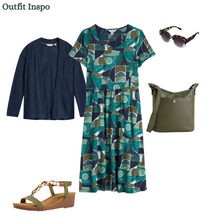 Load image into Gallery viewer, Sea Salt - Enor Dress in Penwith Abstract Emulsion