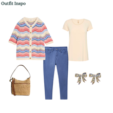 Load image into Gallery viewer, White Stuff - Isabella Wavy Cardi in Ivory Multi