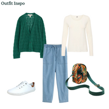 Load image into Gallery viewer, Sea Salt - Sweet Day Cardigan in Pine Shoots